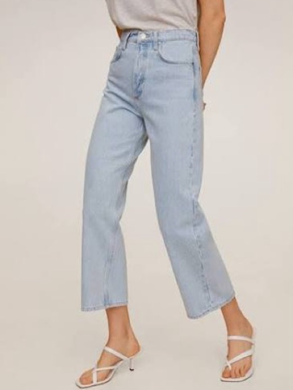 Mango The Gabriela Cropped Wide Leg Jean